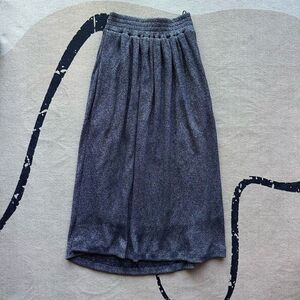 NWT Golden Goose Silver Blue Shimmer Midi/Maxi Skirt Size S Navy Lurex